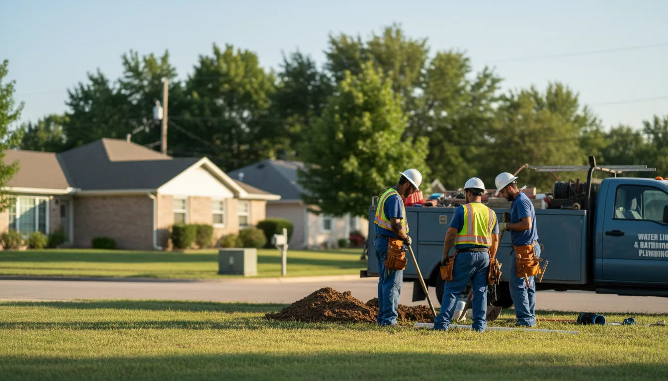 Residential water line and bathroom plumbing service in Harrison, MI